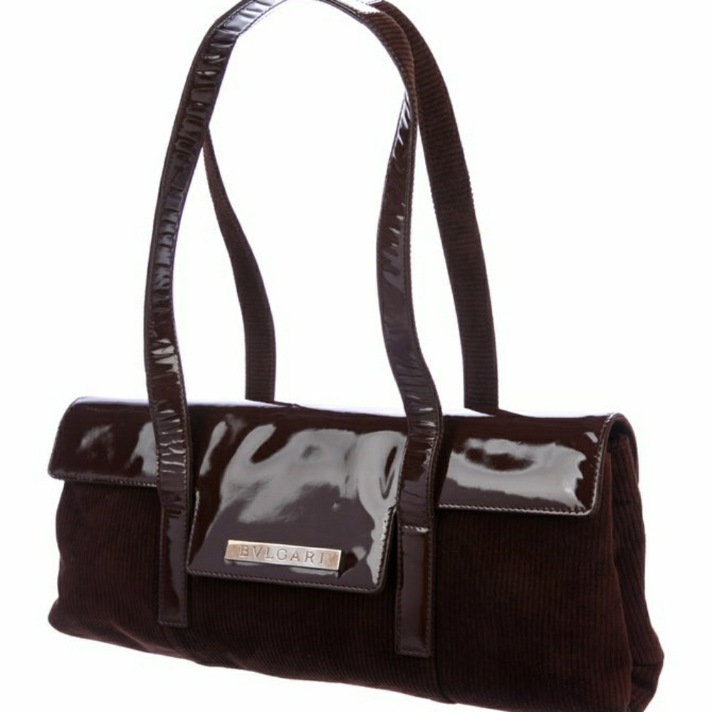COPY - Bvlgari Vintage Brown Corduroy Satchel